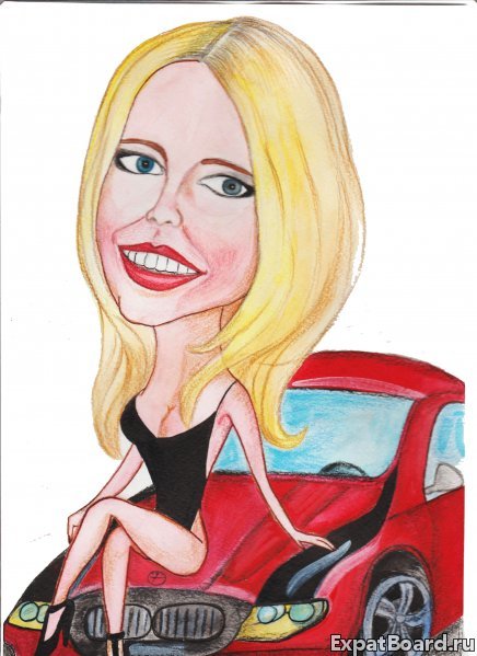 Шарж для девушки с светлыми волосами