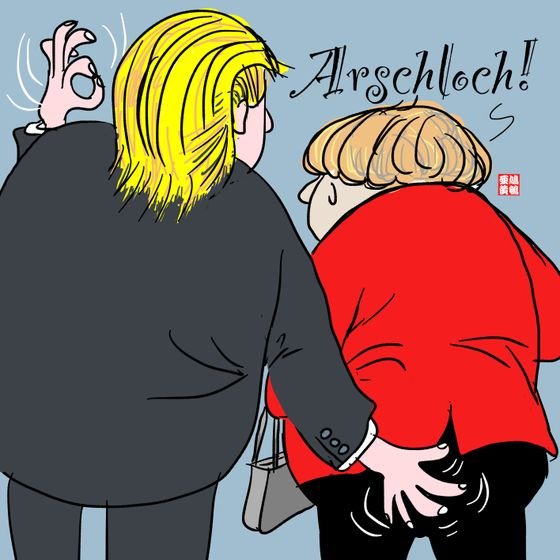 Карикатура на Ангелу Меркель