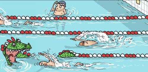 Карикатуры на отдыхающих на море