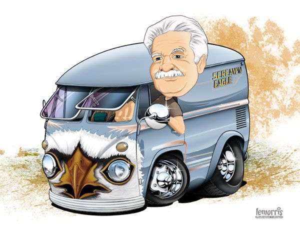 Шарж на микроавтобус