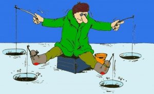 Карикатуры на рыбаков зимняя рыбалка