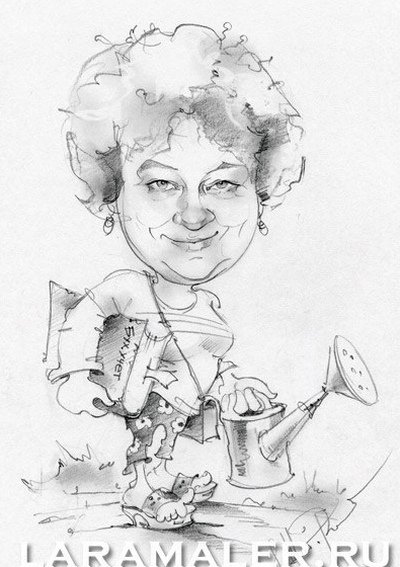 Лариса Шигорина черно белые шаржи