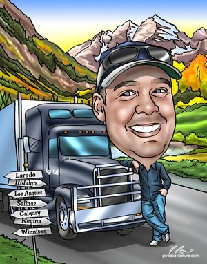 Шарж дальнобойщик