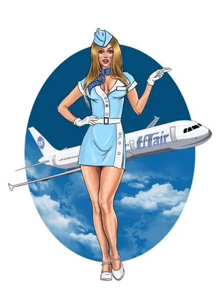 Шарж стюардесса