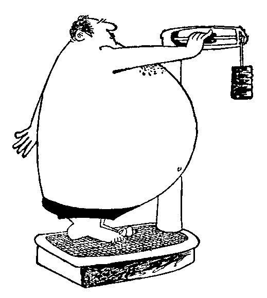 Карикатура на толстых людей