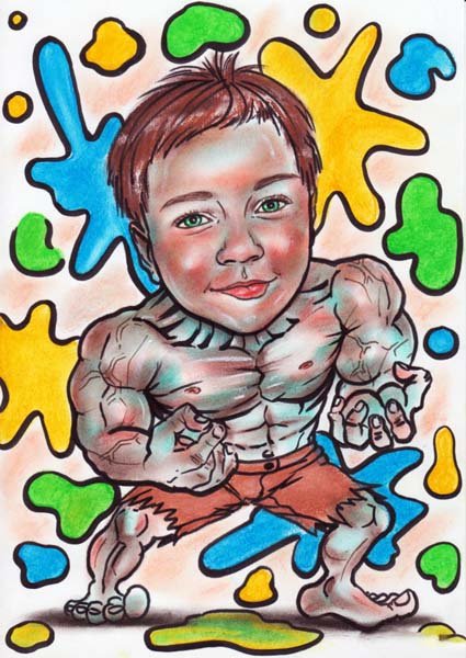 Шарж для детей карандашом