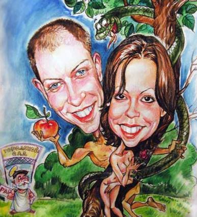 Фото карикатуры адам и ева