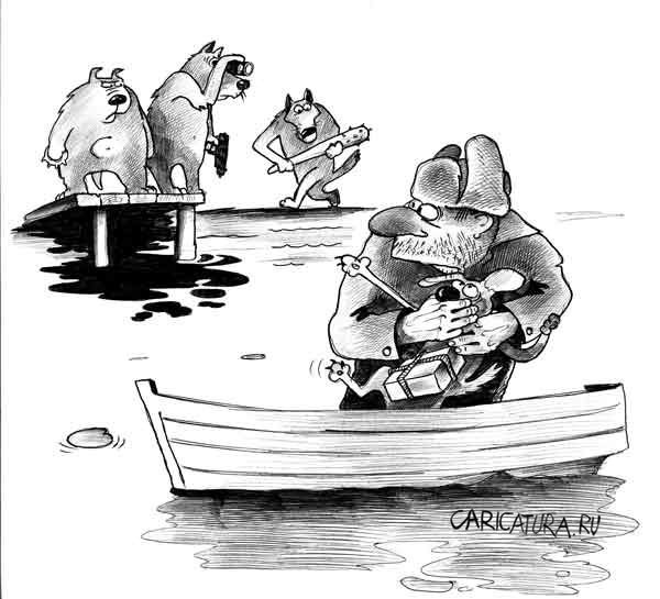 Герасим и Муму карикатура