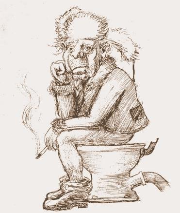 Мыслитель на унитазе