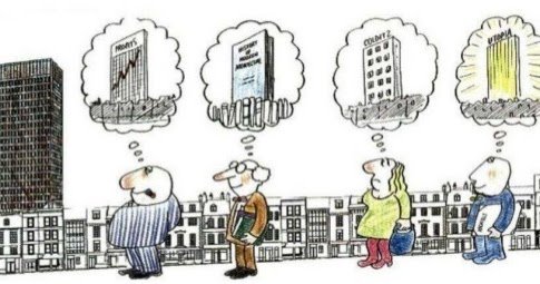 Эволюция архитектуры карикатура