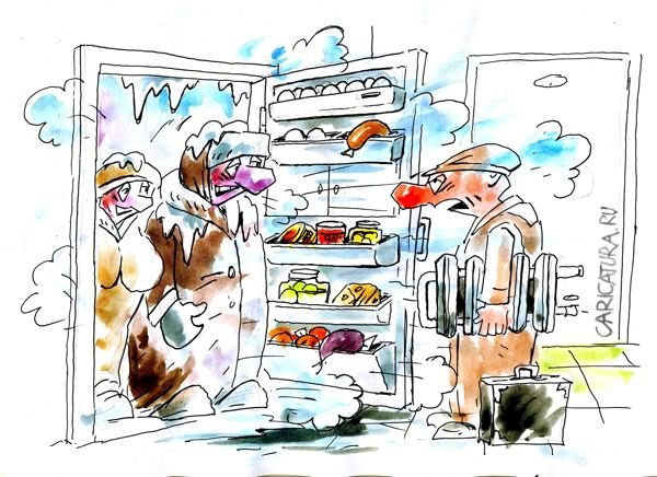 Холод карикатура