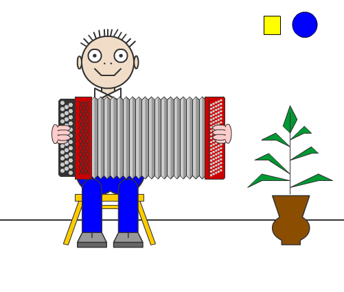 Нарисовать баяниста