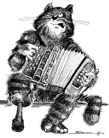 Гармонист карикатура