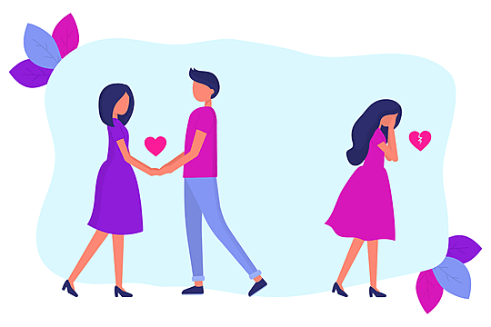 Мужчина заглядывается на женщину