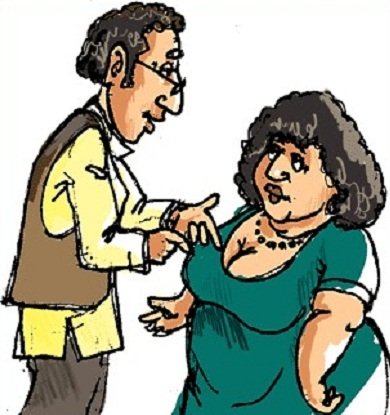 Евреи муж и жена карикатура