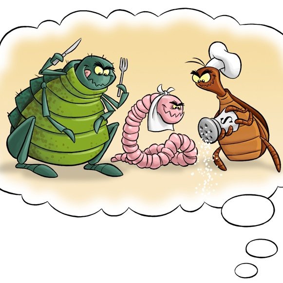 Смешной червяк