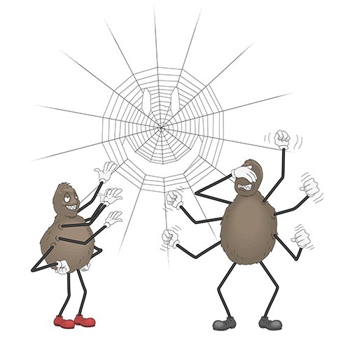 Паук карикатура