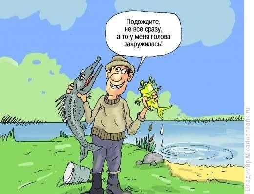 Карикатуры про рыбалку смешные