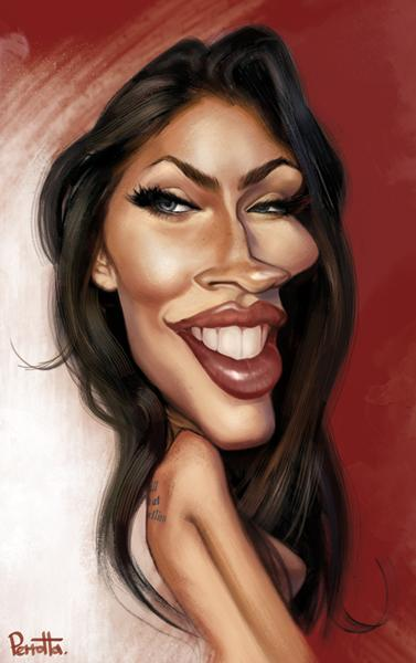 Меган Фокс шарж