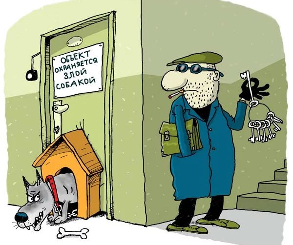 Охранная сигнализация карикатура
