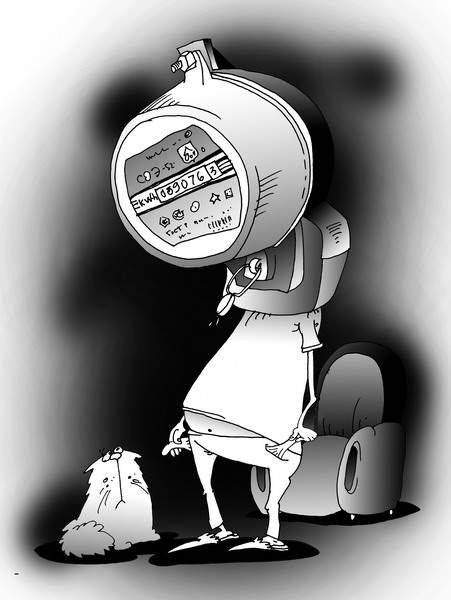 Счетчик воды карикатура