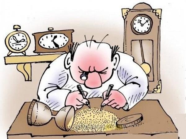 Часовщик карикатура