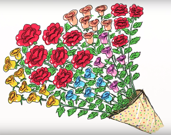 Цветы букет рисунок