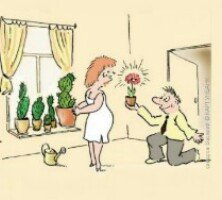 Цветочный юмор в картинках