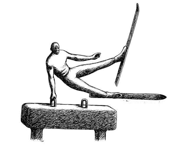 Гимнаст на бревне