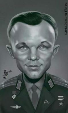 Шарж на Гагарина