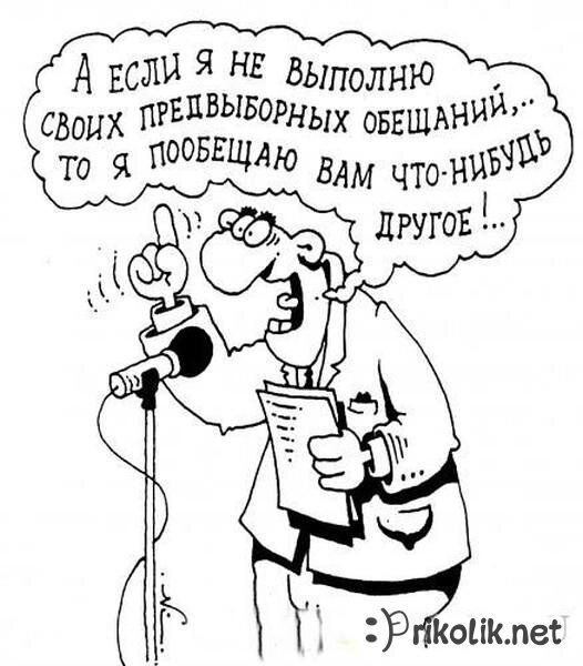 Предвыборные обещания карикатура
