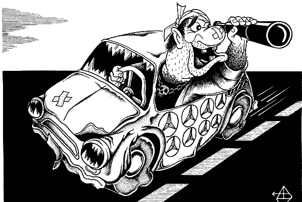 Карикатура мерс