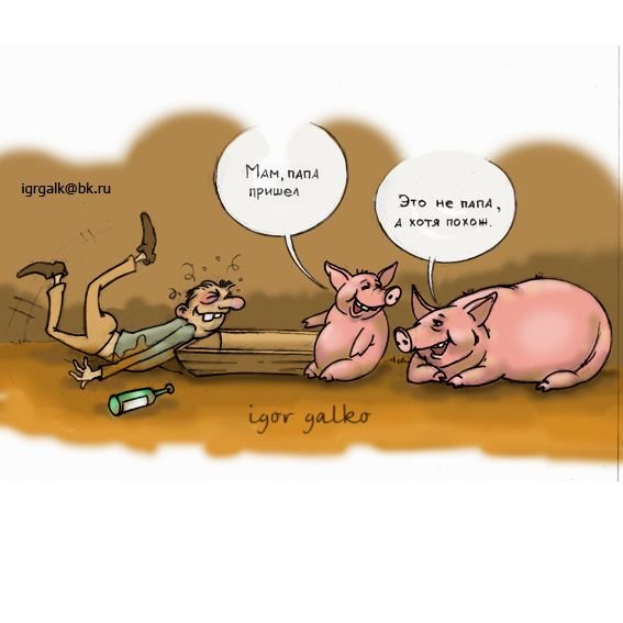 Поросенок карикатура