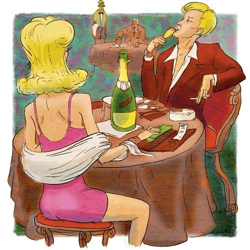 Ресторан карикатура