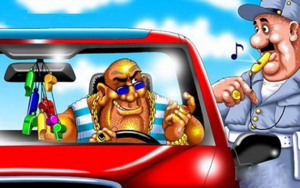 Водитель карикатура