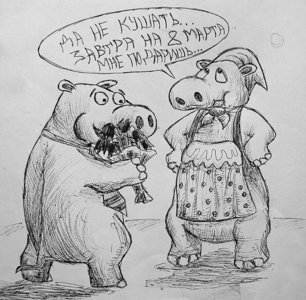 Анекдоты про бегемота