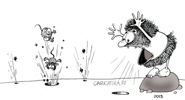 Карикатура ежика в слезах