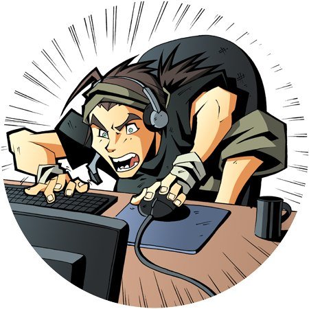 Карикатура на игромана