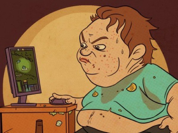 Пьяный за компьютером