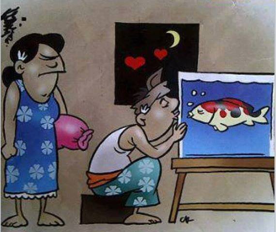 Аквариум карикатура