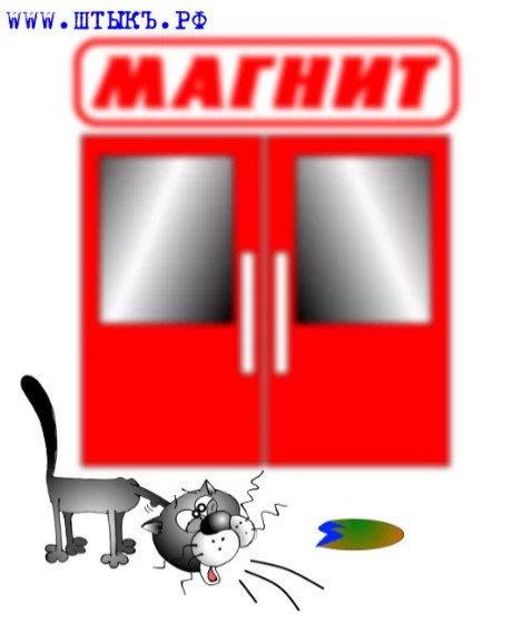 Карикатура на магазин магнит