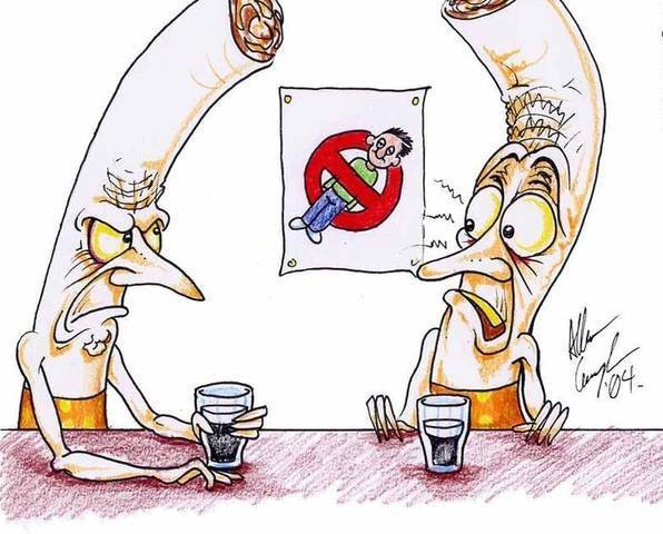 Карикатуры на курильщиков