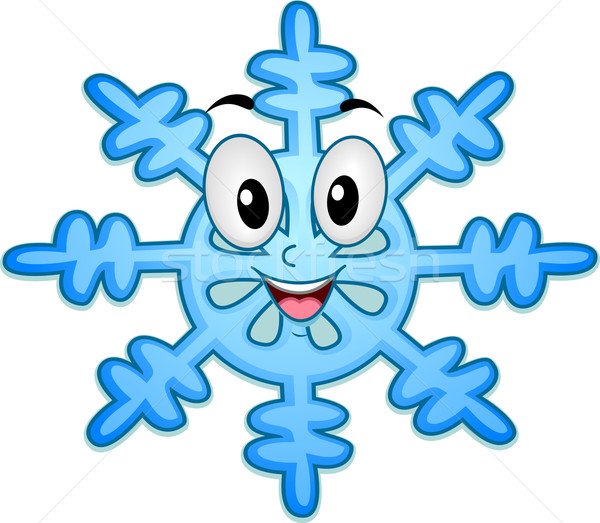 Веселые снежинки мультяшки