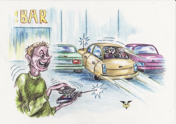 Парковка карикатура