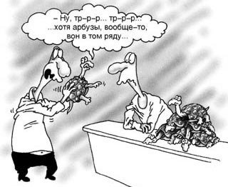 Продавец дыня карикатура