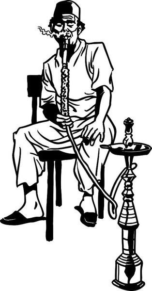 Горилла с кальяном