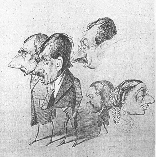 Первые карикатуры Клода Моне