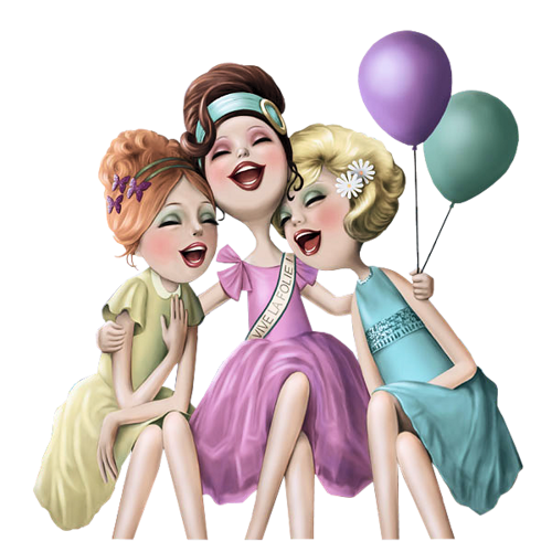 Подруги карикатура