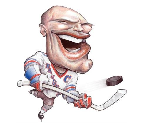 Комментатор карикатура хоккей