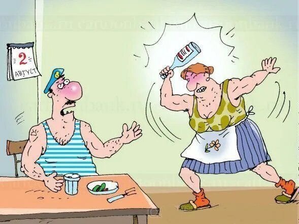 Карикатуры ко Дню десантника